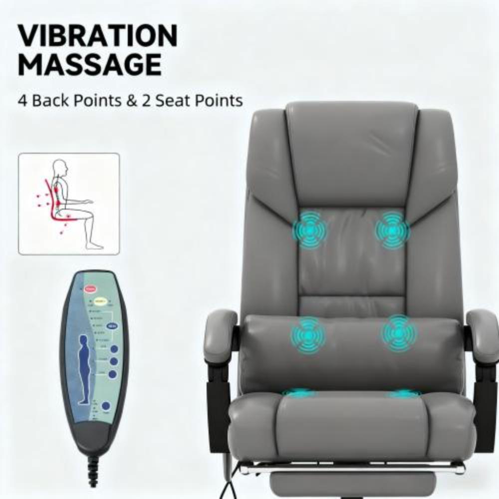 Reclining Office Chair with Remote-Controlled Massage