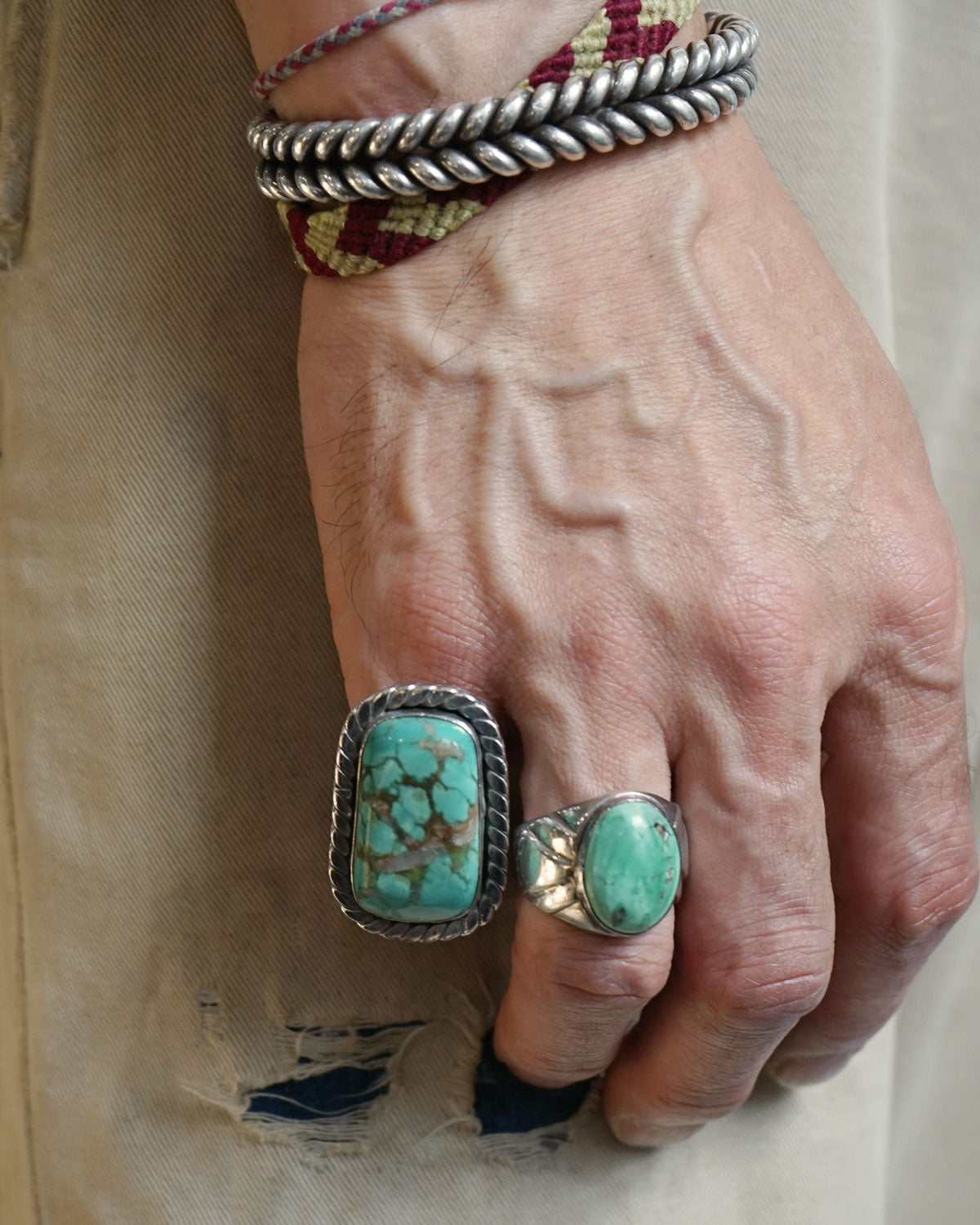 Silver x Turquoise Ring / Size: 7.5