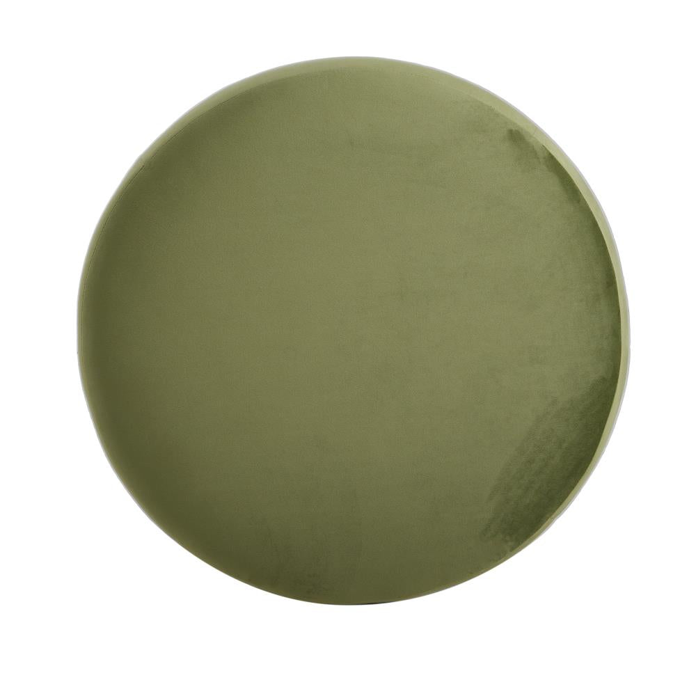 Modern Round Velvet Ottoman for Seating and Footrest