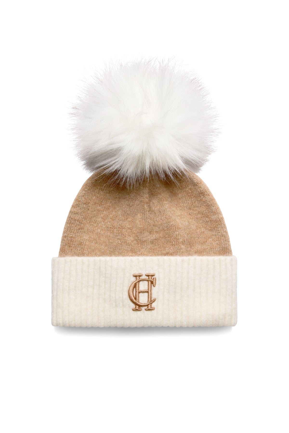 Chelsea Bobble Hat & Glove Set (Camel)