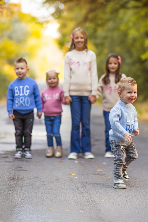"Big Sis, Lil Sis, Big Bro, Lil Bro" Knit Sweater