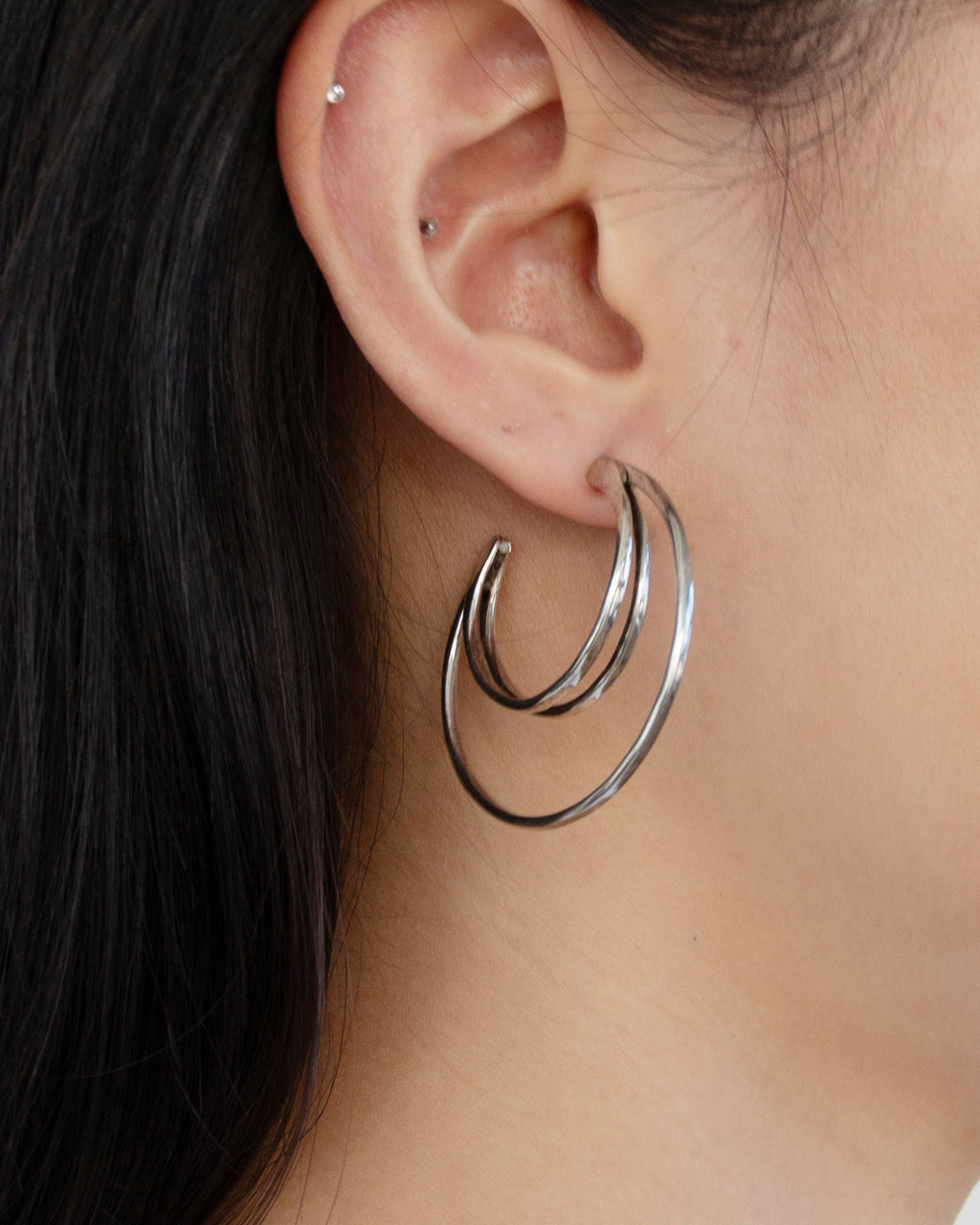Silver Earrings w/ 14k Gold Posts