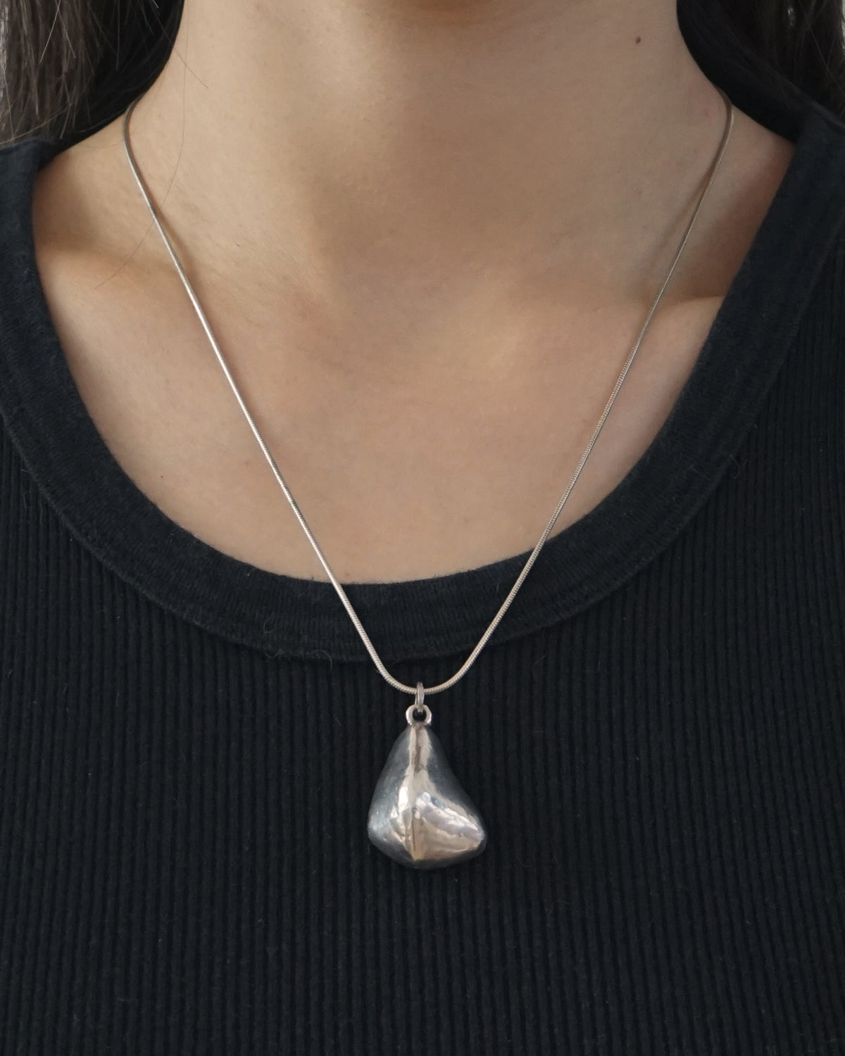 Silver Chain Necklace w/ Charm