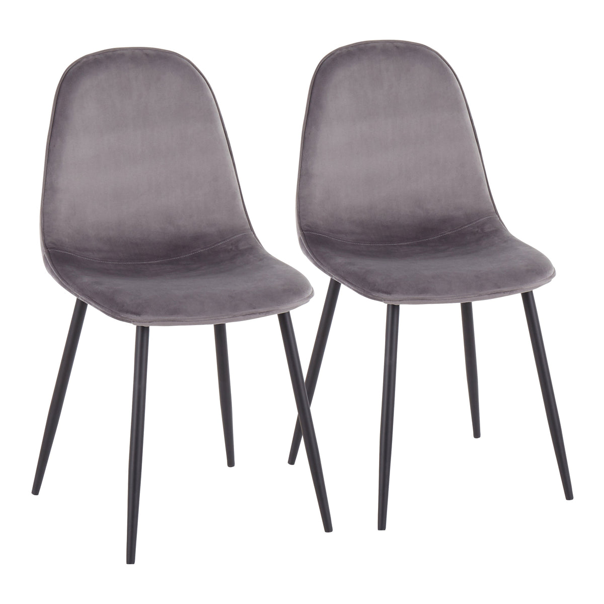 Contemporary Accent Seating Pair with Cushioned Seats  - Set of 2