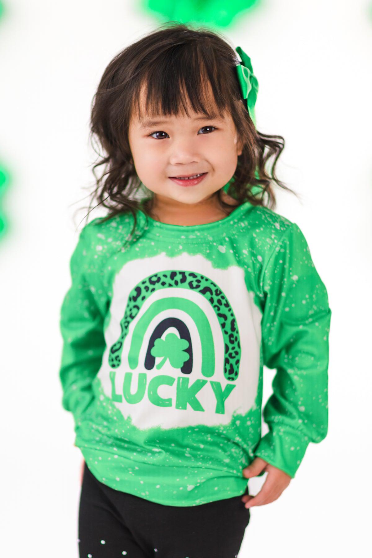 "Lucky" Green & Black Legging Set