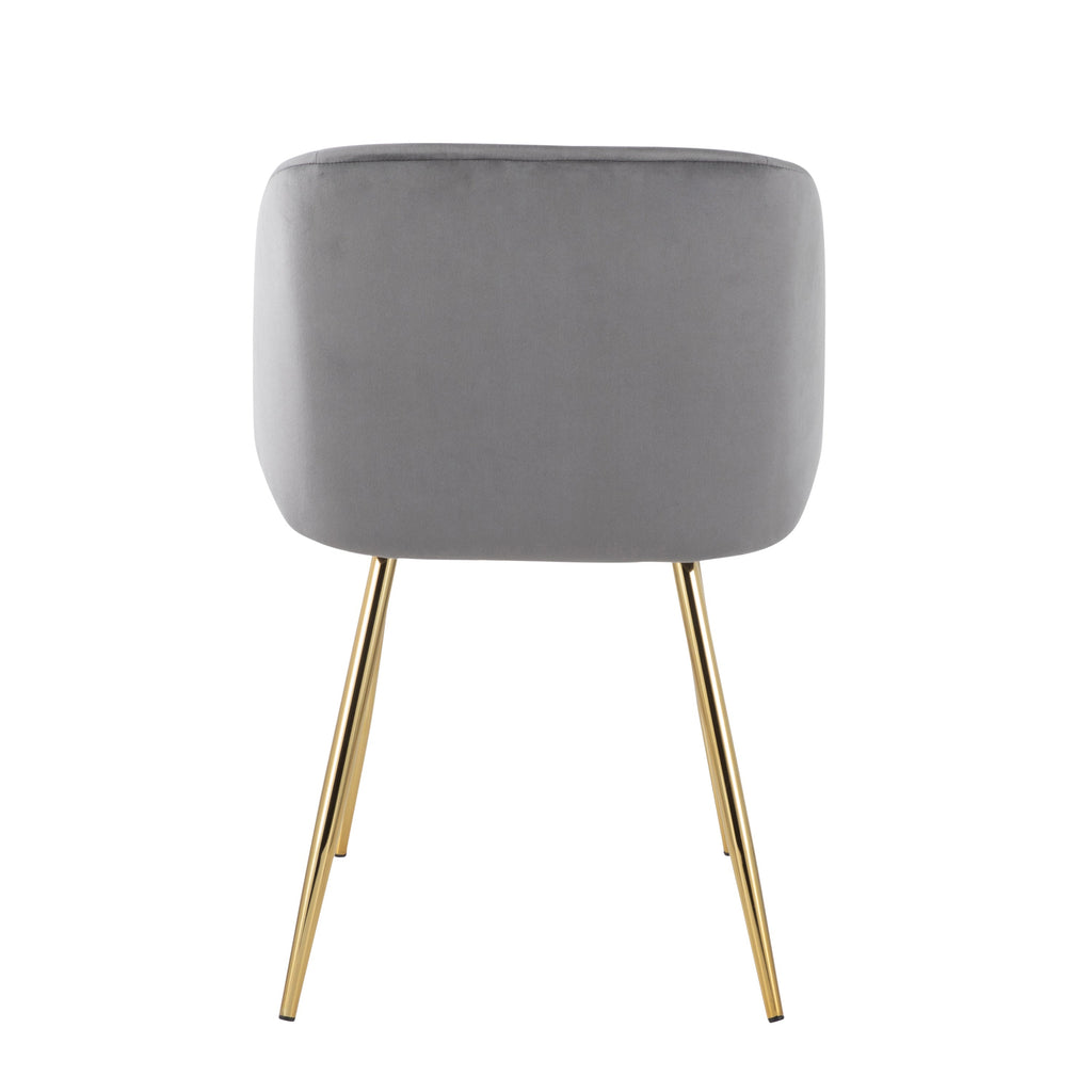 Modern Glam Seating Pair with Tailored Velvet Finish