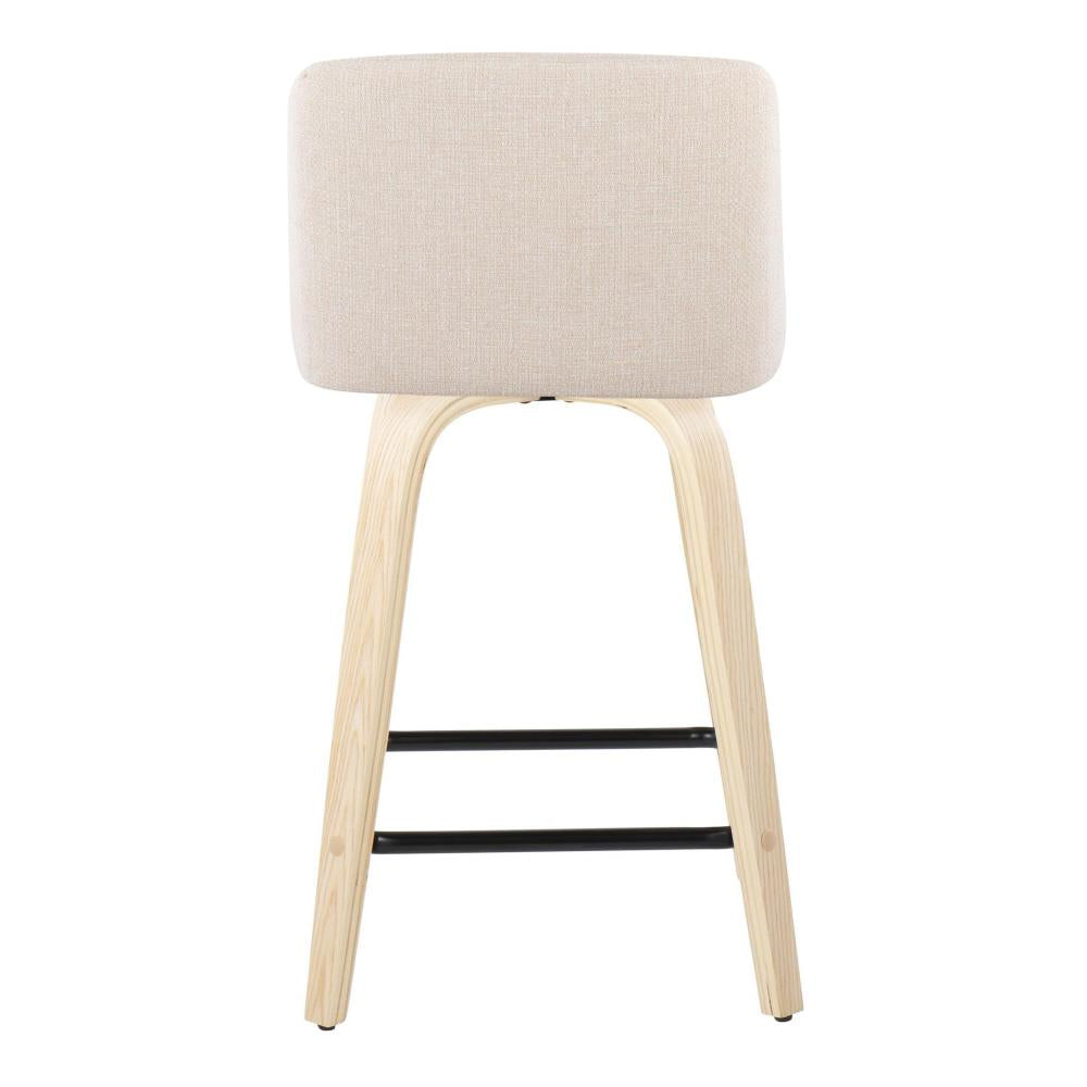 Textured Fabric Counter Stool Set