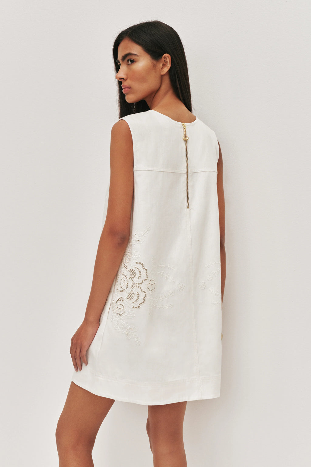Aje Halo Embroidered Dress