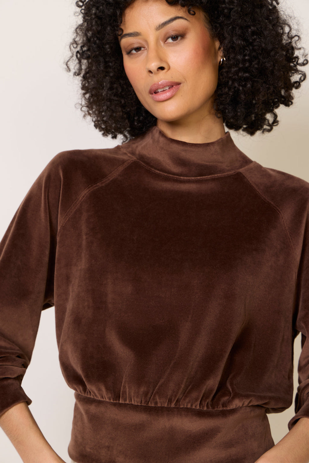 Women's Erin Velour Mock Neck Top
