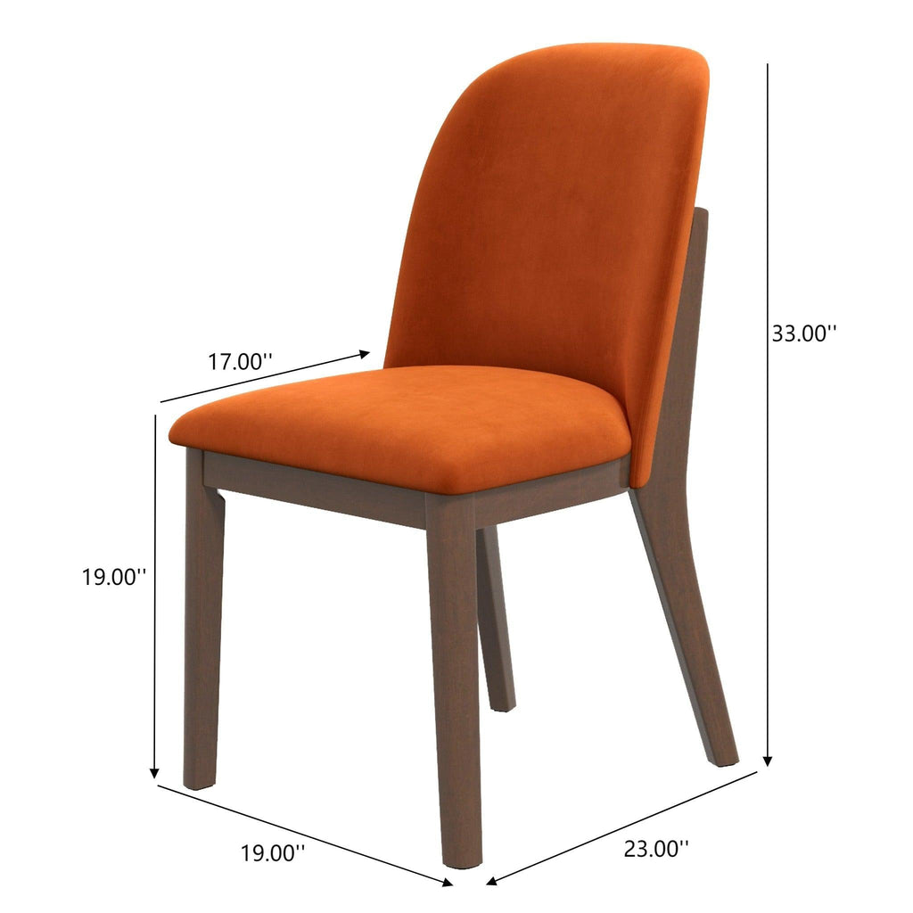 Mid-Century Modern Upholstered Dining Chairs Set of 2
