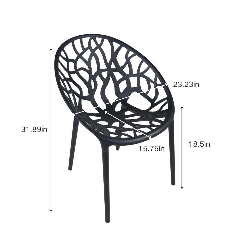 Modern Plastic Dining Chairs with Durable Construction and Sleek Design