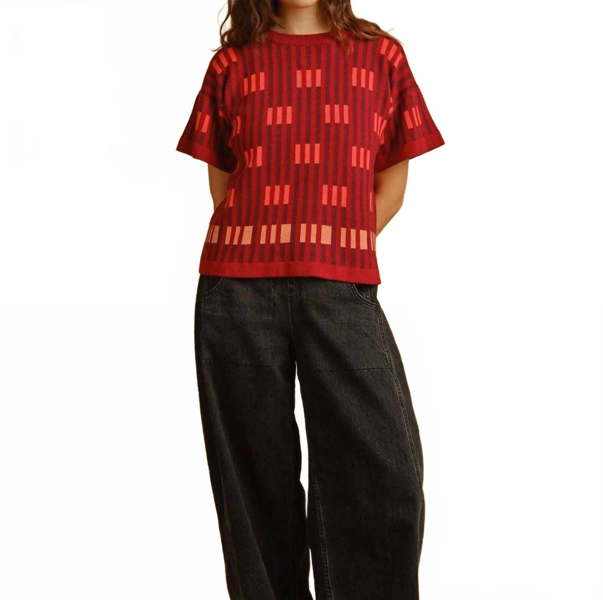 Bauhaus Short Sleeve Sweater Tee In Solstice