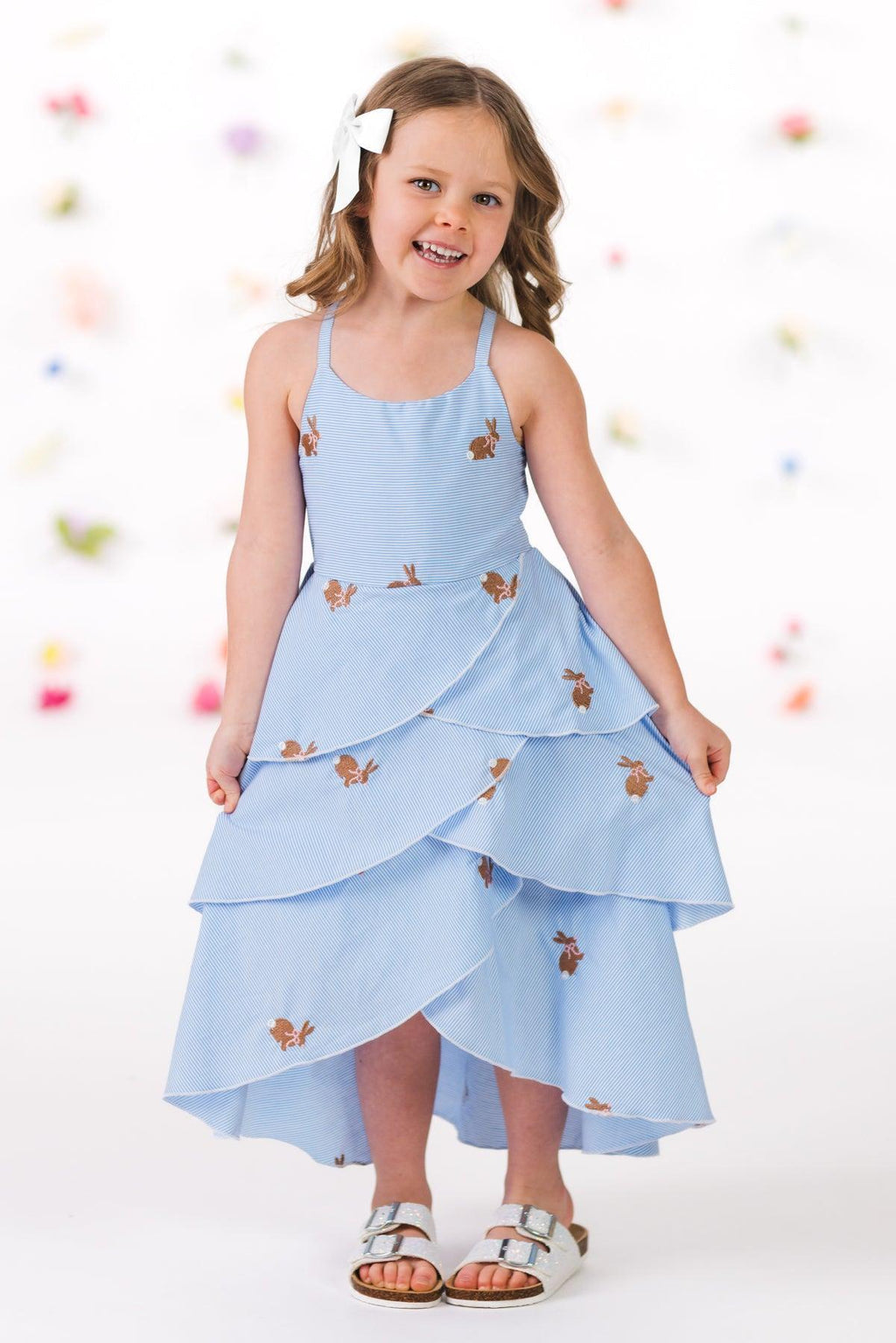 Blue Stripe Bunny Tank Dress