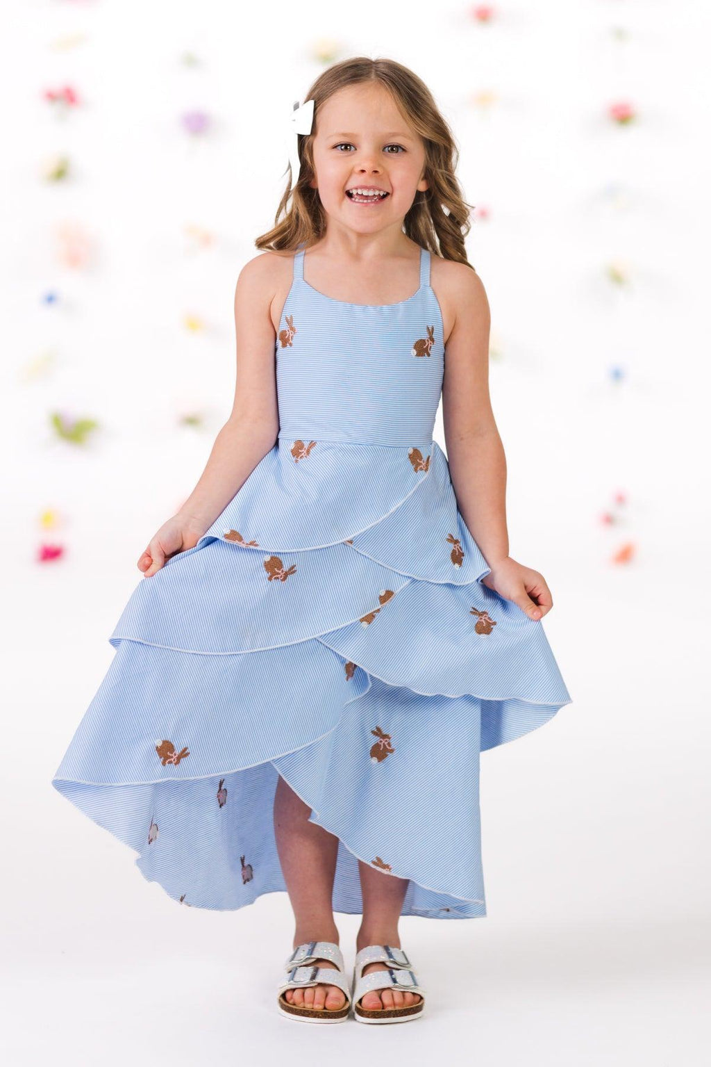 Blue Stripe Bunny Tank Dress