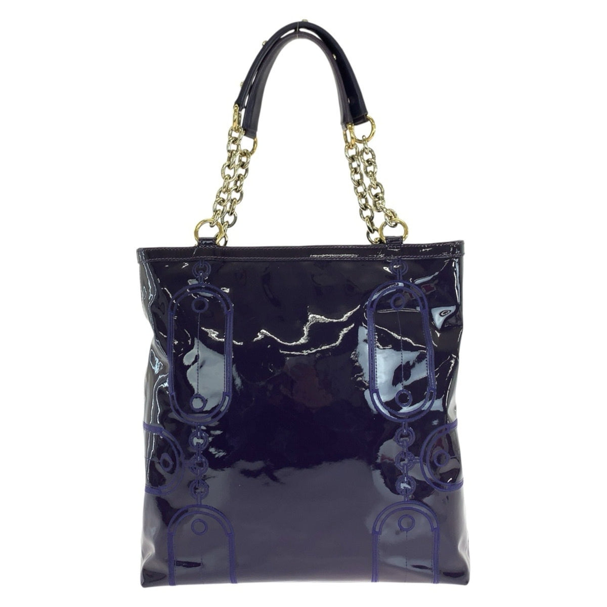 Versace Leather Shoulder Bag Tote Bag (Pre-Owned)