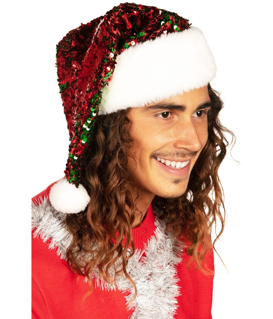 Reversible Sequin Santa Hat