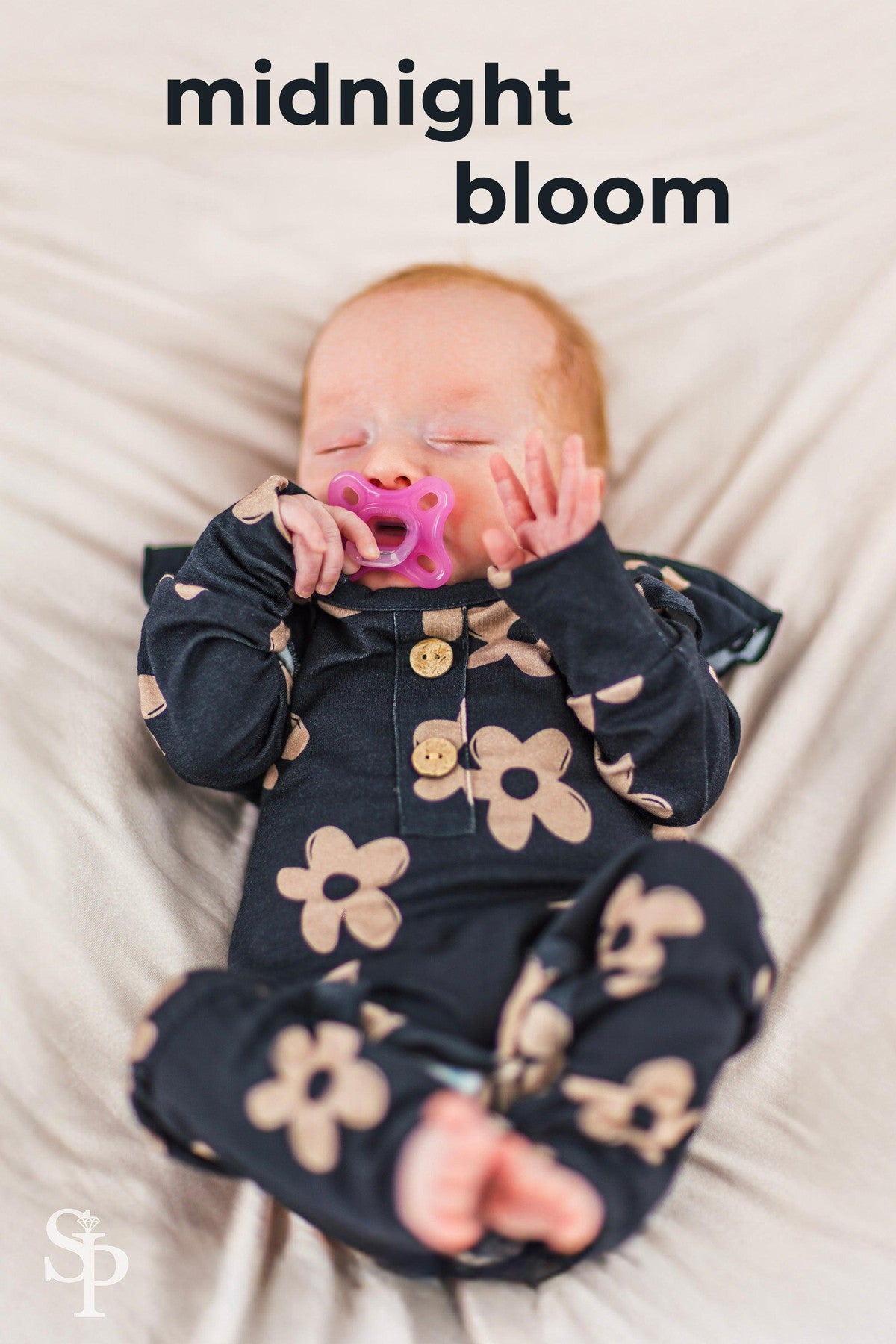 Bamboo Midnight Blossom Double Sided Blanket