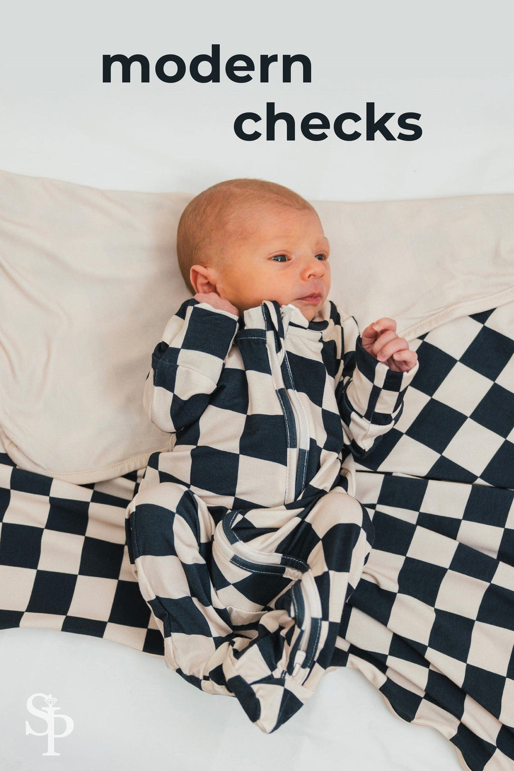 Bamboo Modern Checks Double Sided Blanket