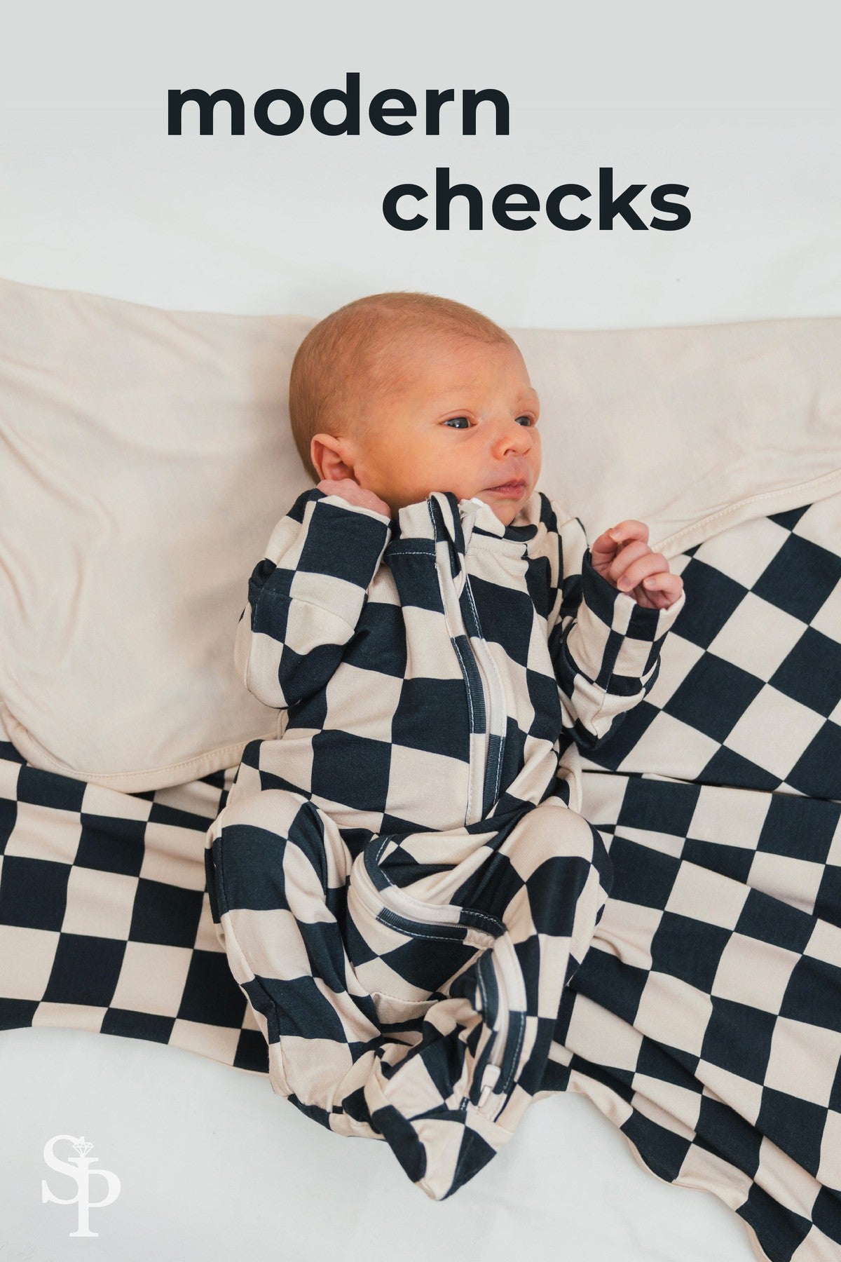 Bamboo Modern Checks Double Sided Blanket
