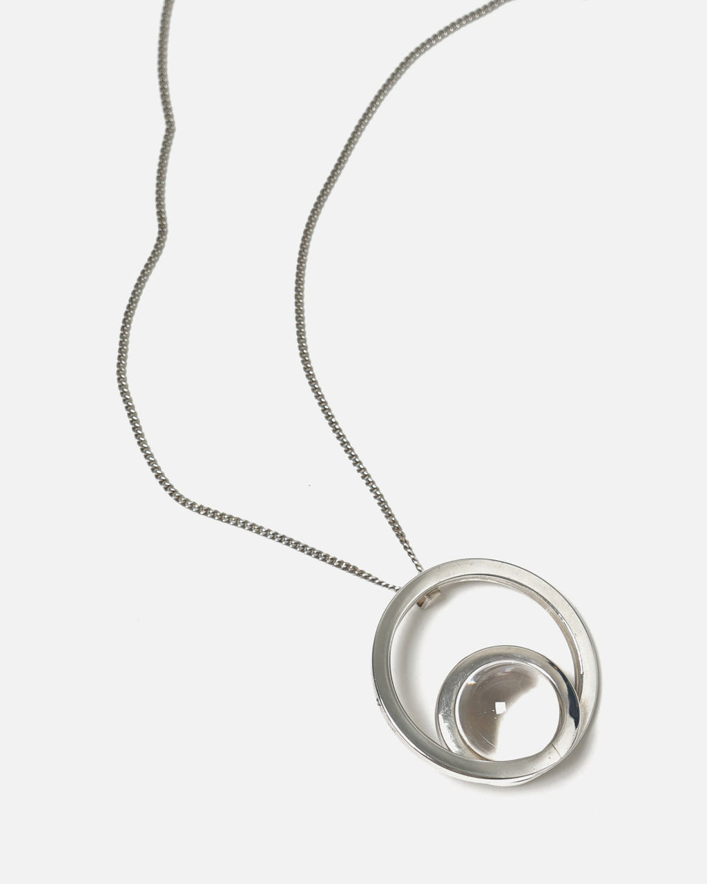 Silver Necklace w/ Crystal