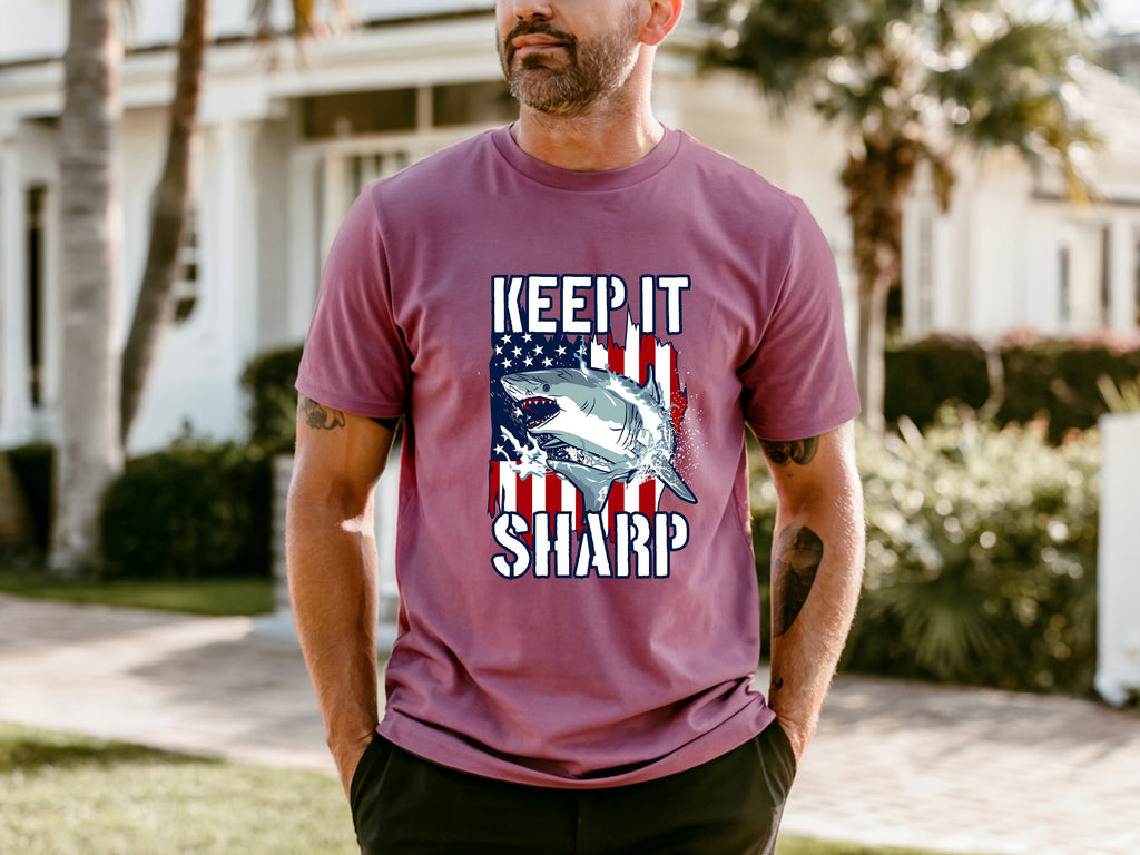 Jaws Men's Cartoon Casual T-shirt