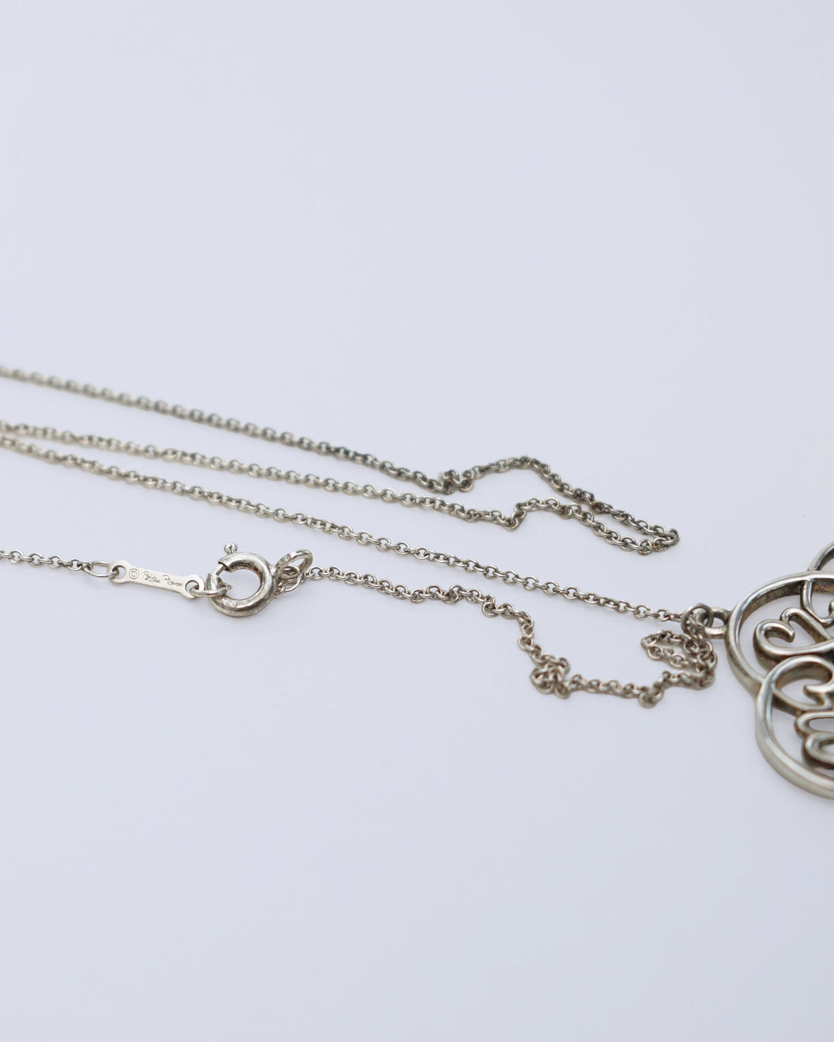 Silver Multi Hearts Medallion Necklace