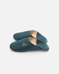 Moroccan Babouche Basic Slippers / Slate Blue