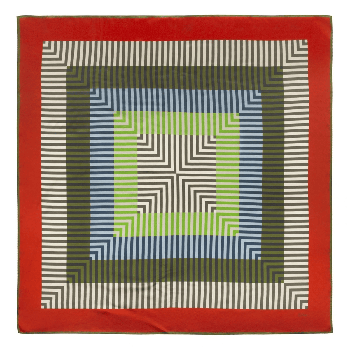 Concentric Stripes Silk Square