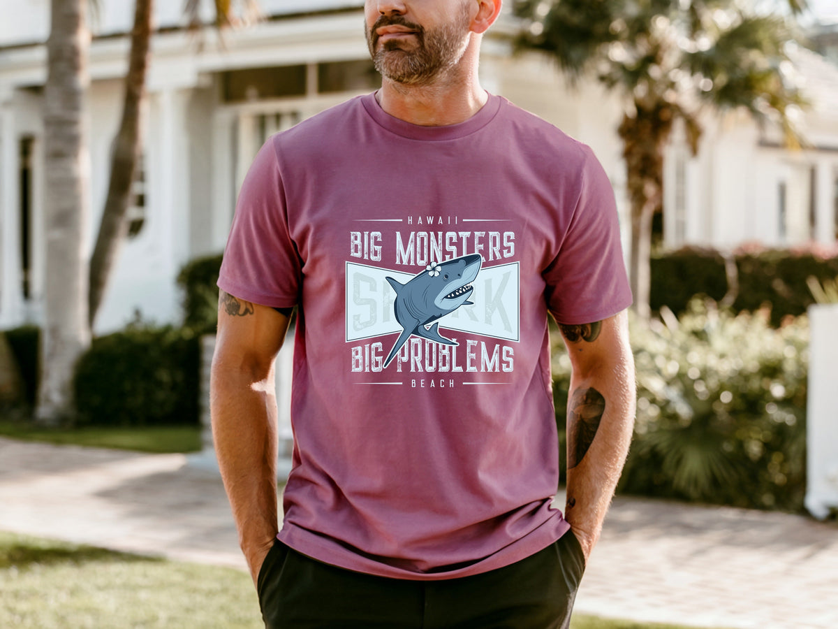 Jaws Men's Crew Neck Loose T-shirt