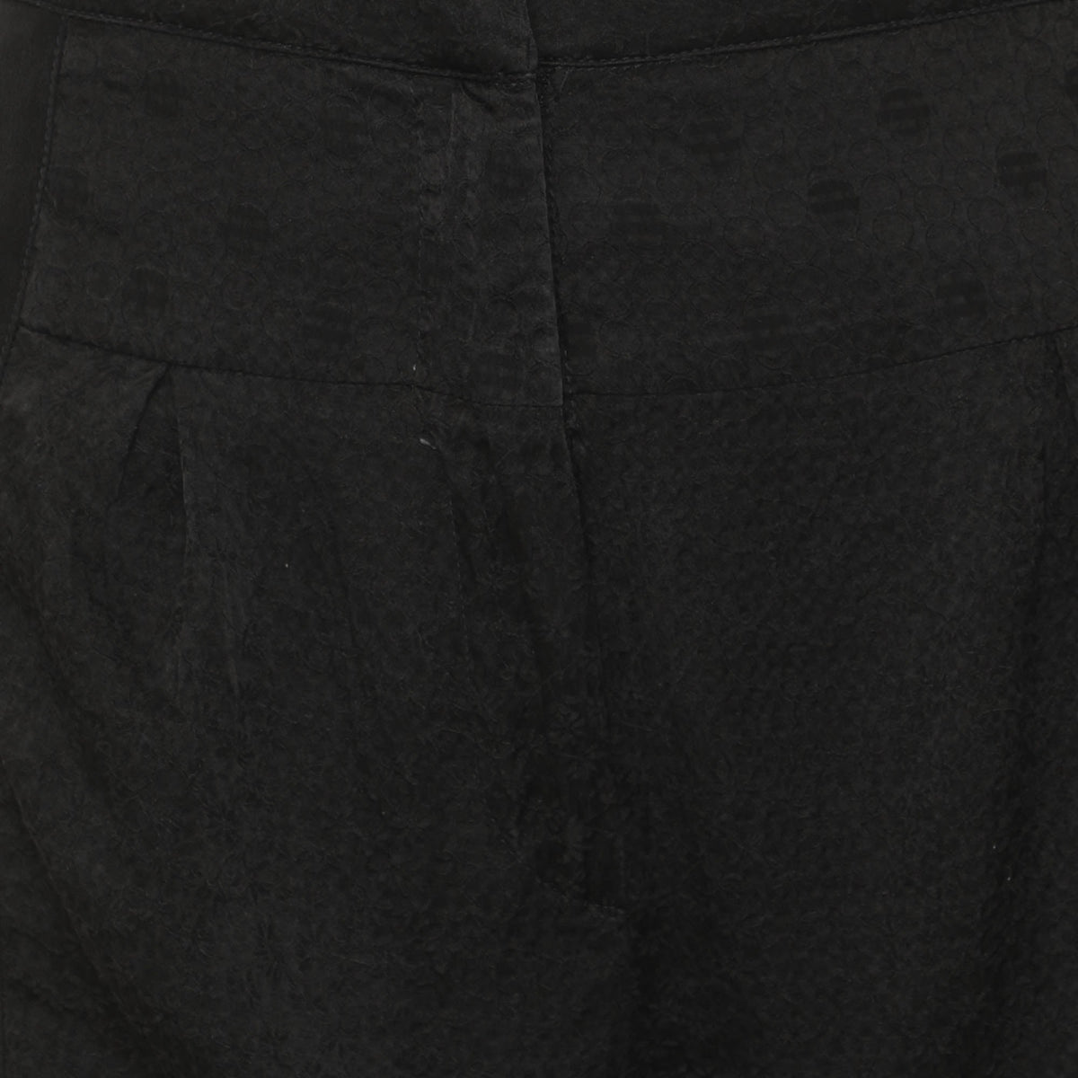 Just Cavalli Black Crepe Jacquard Capri Pants
