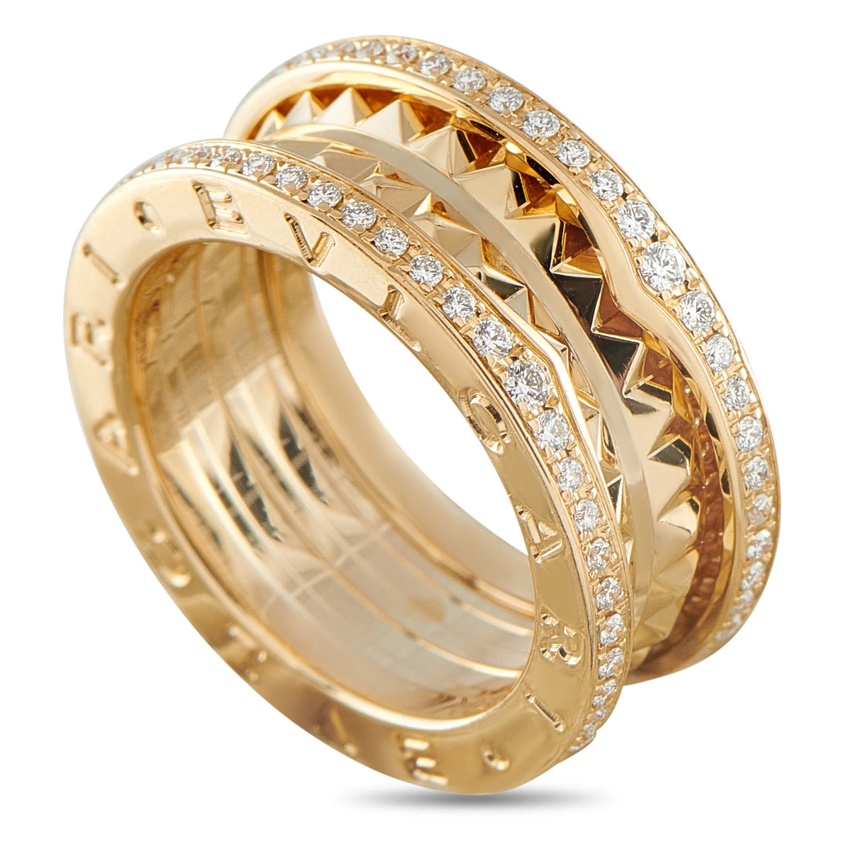 Bvlgari B.Zero1 18K Yellow Gold 0.67ct Diamond Ring BV07-0813216