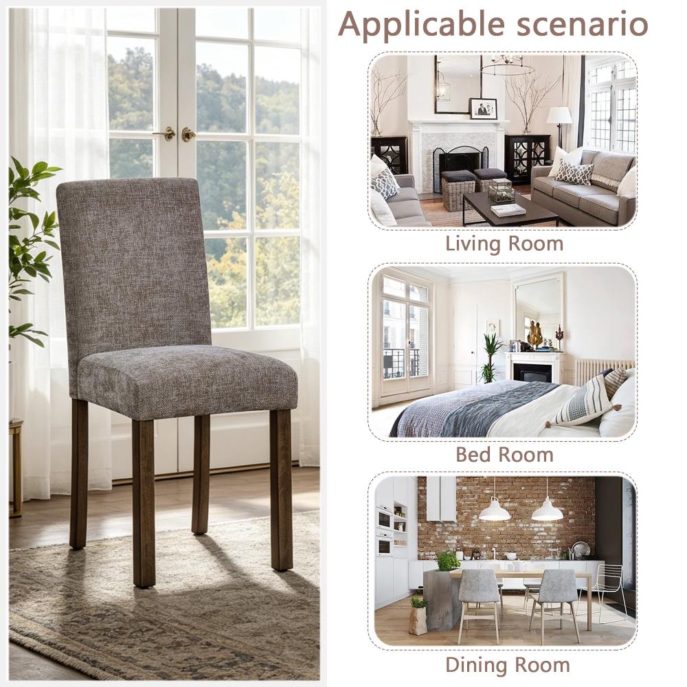 Upholstered Wooden Dining Chairs with Comfortable Seats for Home Interiors