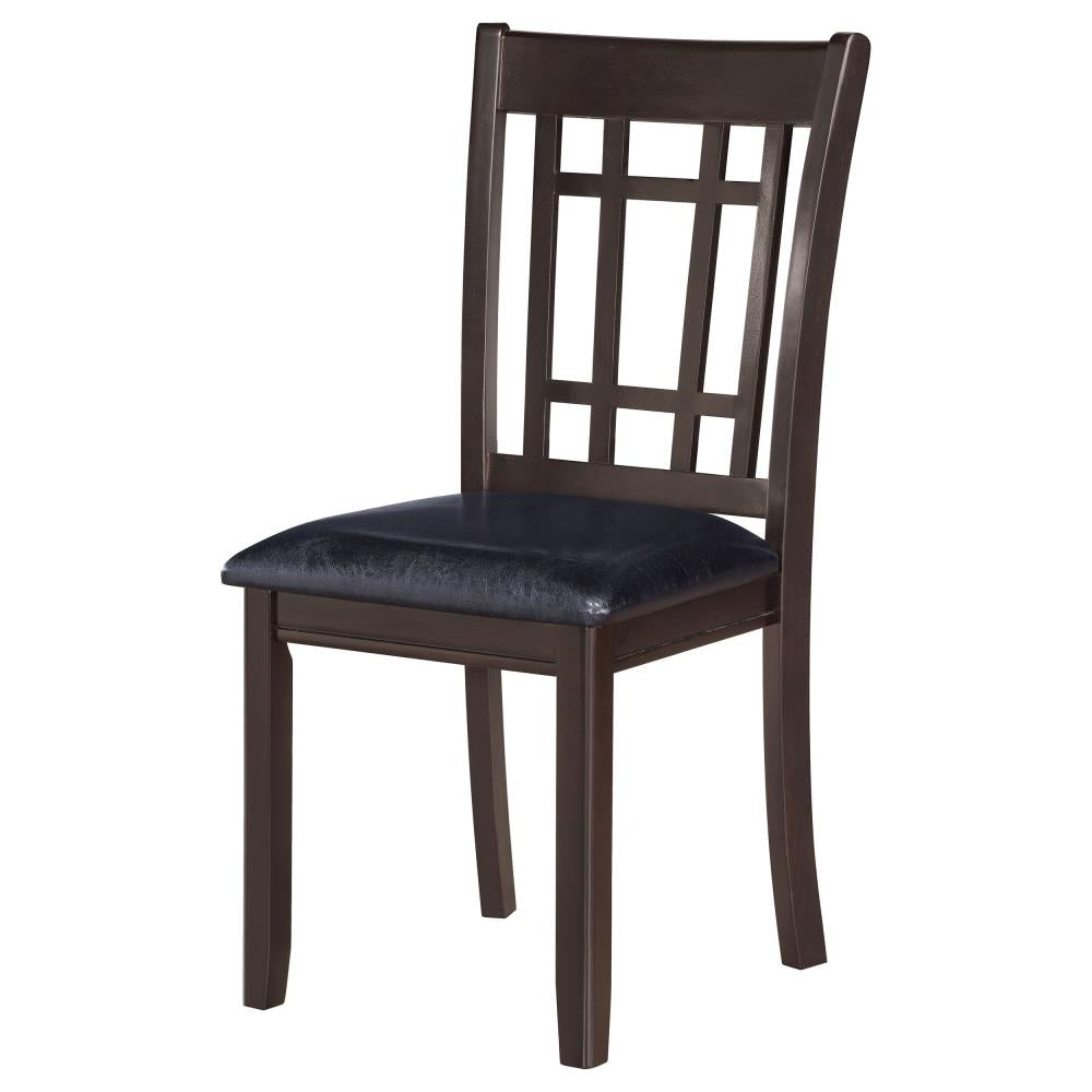 Modern Dining Side Chairs with Decorative Lattice Backs