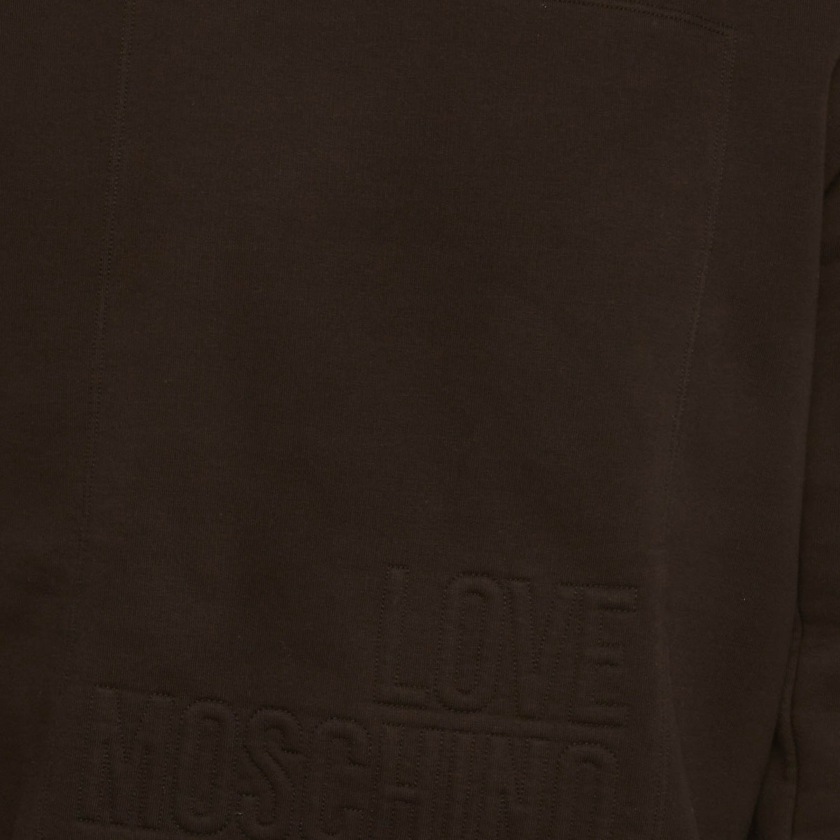 Love Moschino Black Knit Embossed Logo Full Sleeve Sweatshirt