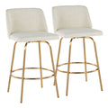 Upholstered Counter Chairs Set of 2