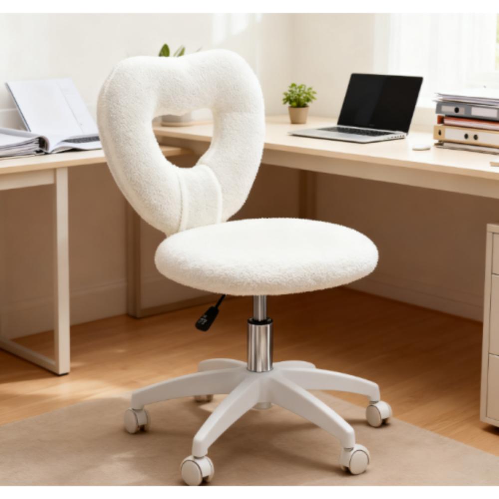 Heart-Shaped Office Chair with Adjustable Height