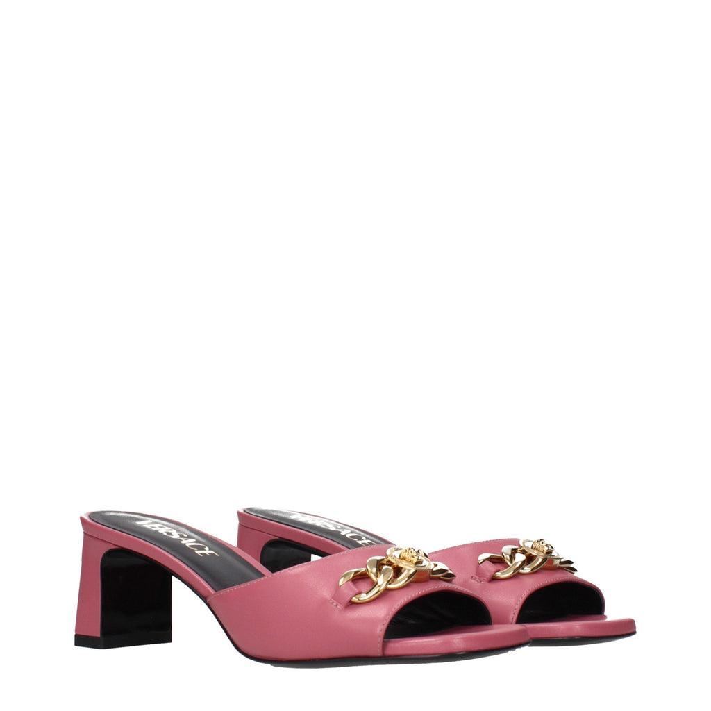Versace Leather Flat Women's Sandals