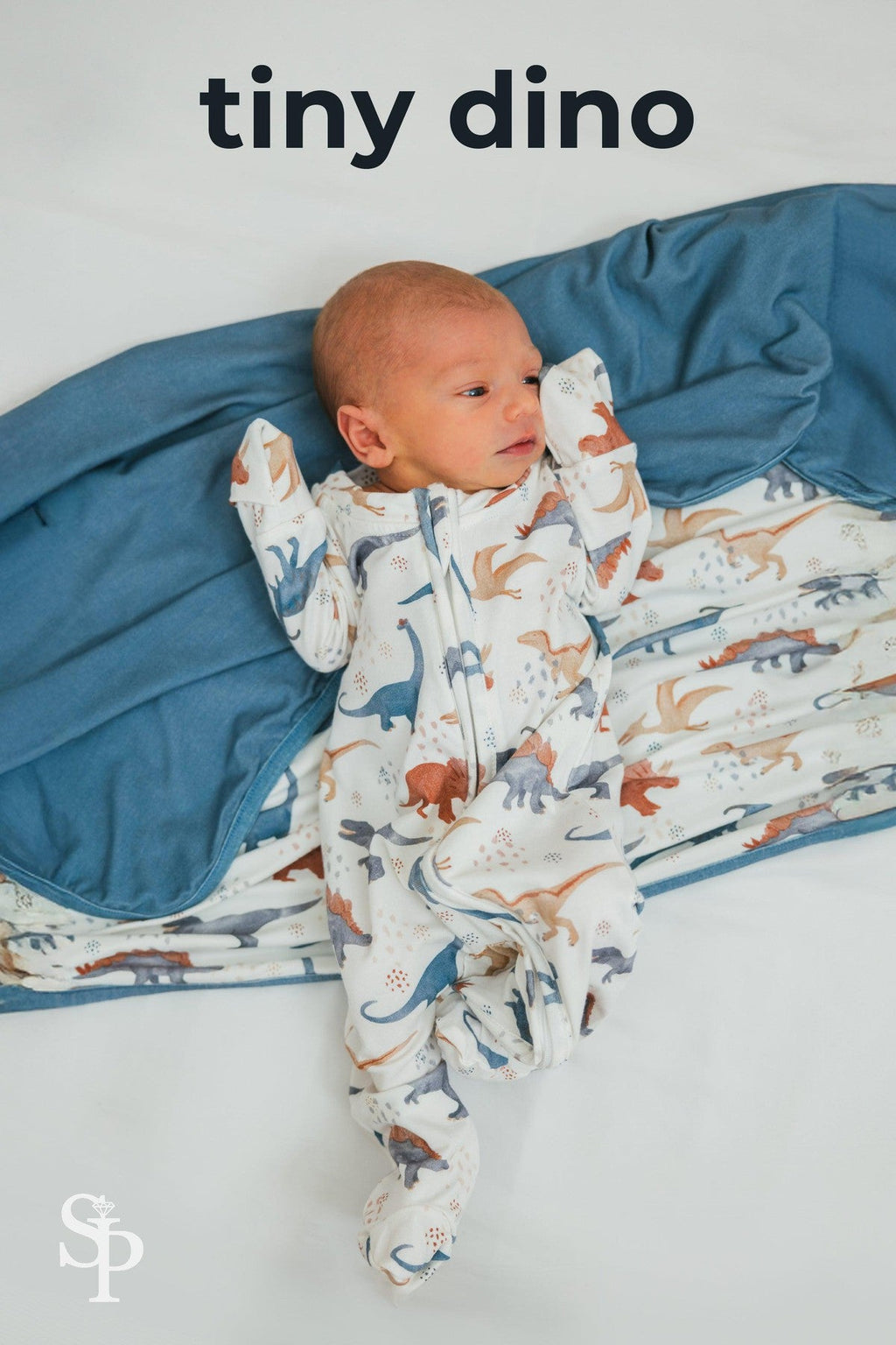 Bamboo Tiny Dino Double Sided Blanket