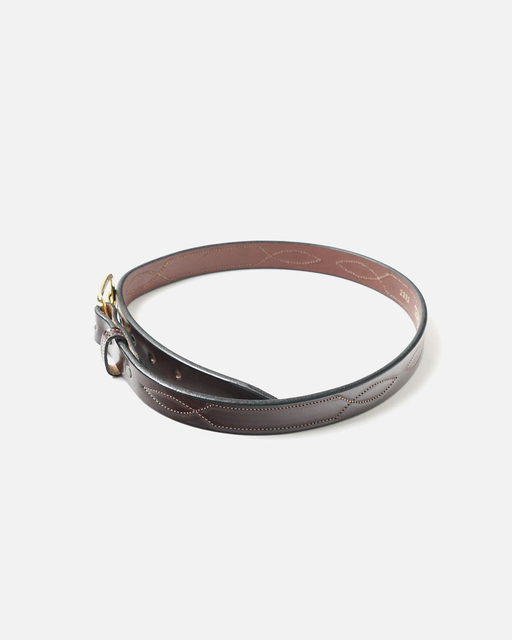 1" Repeated Stitch Leather Belt