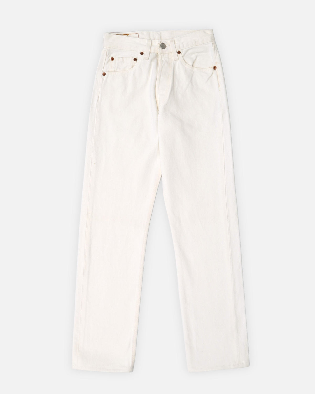 501 Straight Fit White Denim Pants / size: 26