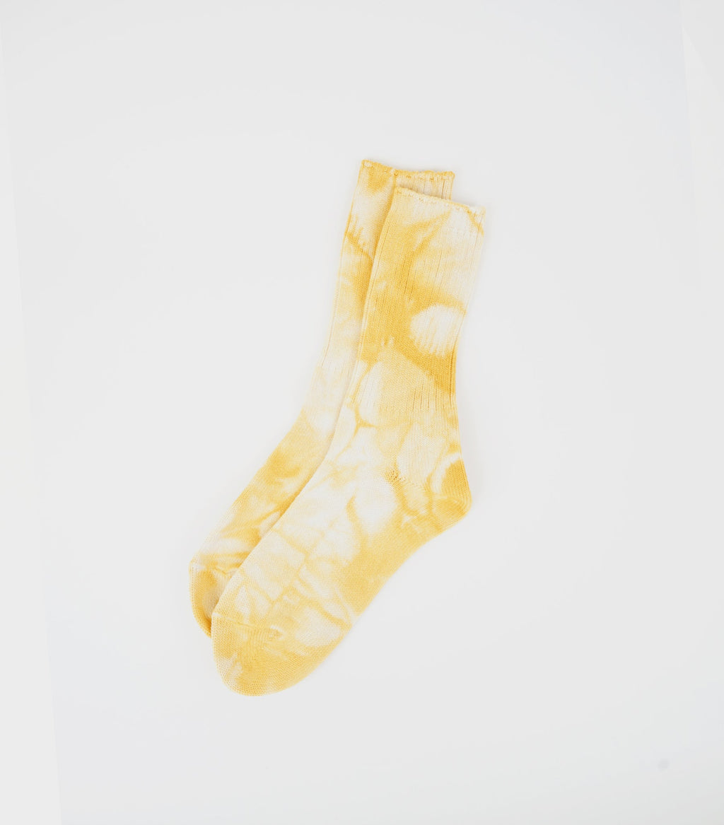 Silket Tie Dye Half Socks / Mustard