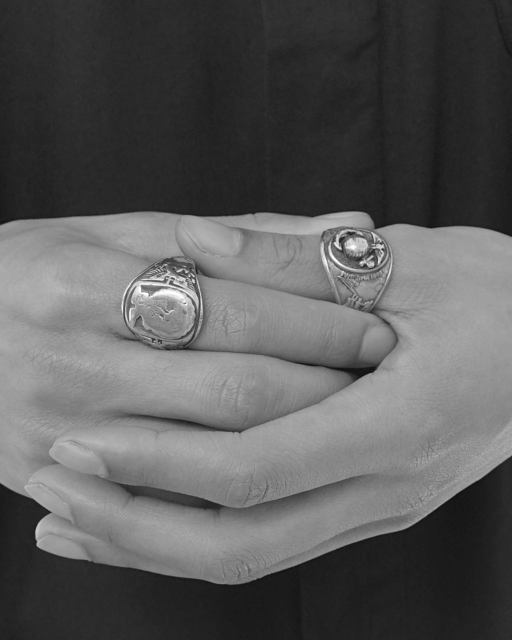 Silver USN Signet Ring / Size: 11.5