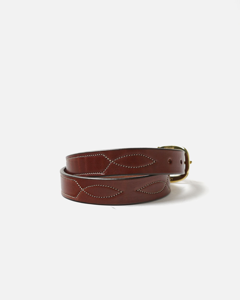 1" Repeated Stitch Leather Belt