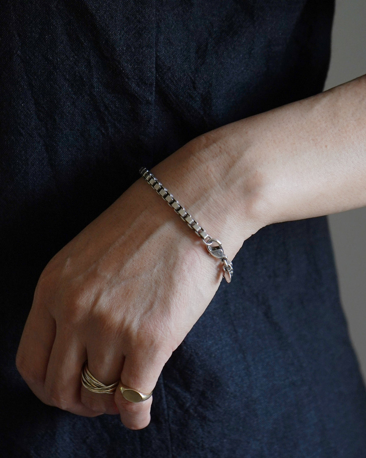 Silver Box Chain Bracelet