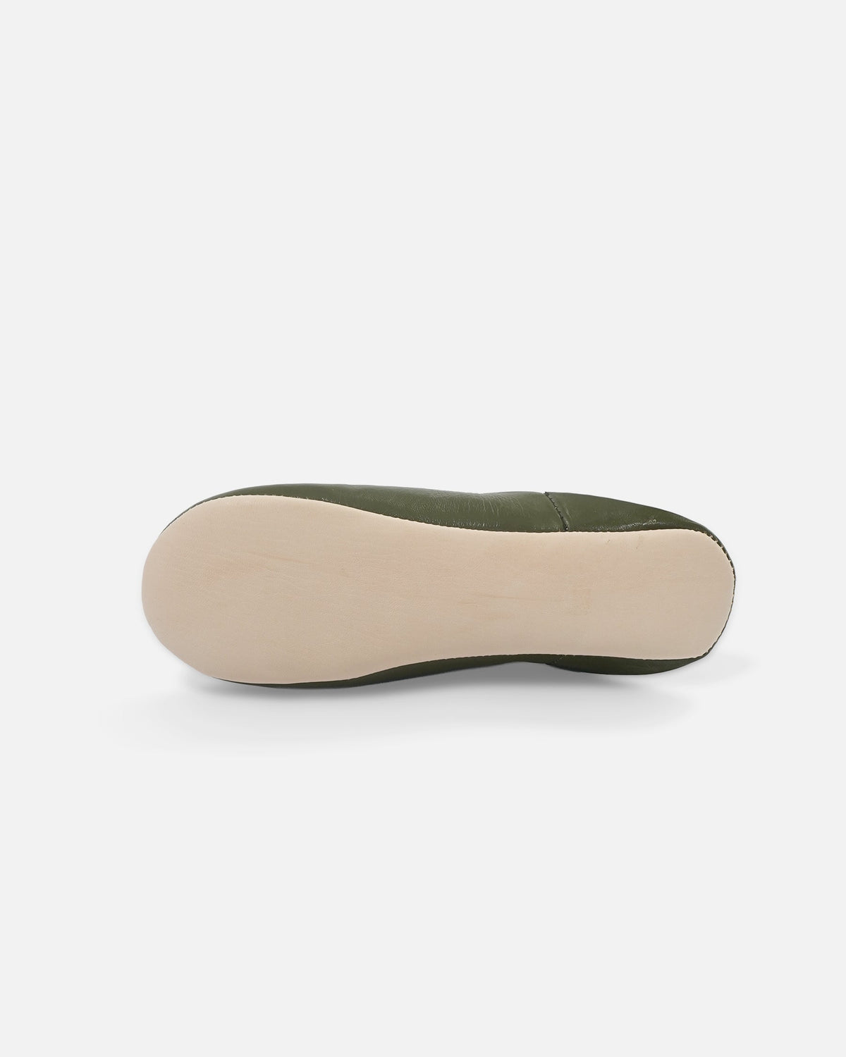 Moroccan Babouche Basic Slippers / Olive