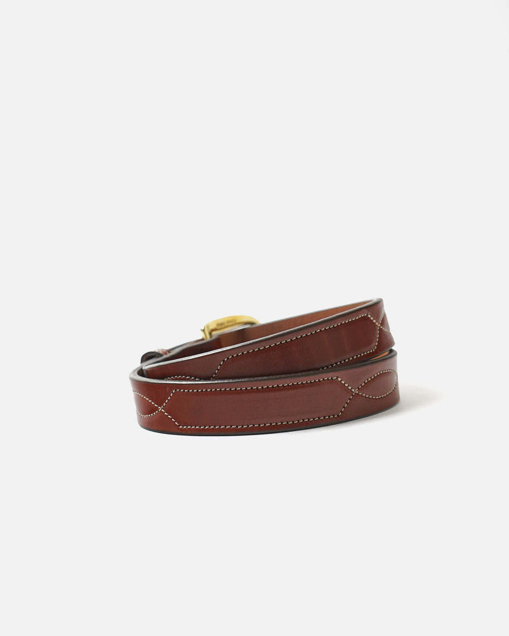 1" Repeated Stitch Leather Belt