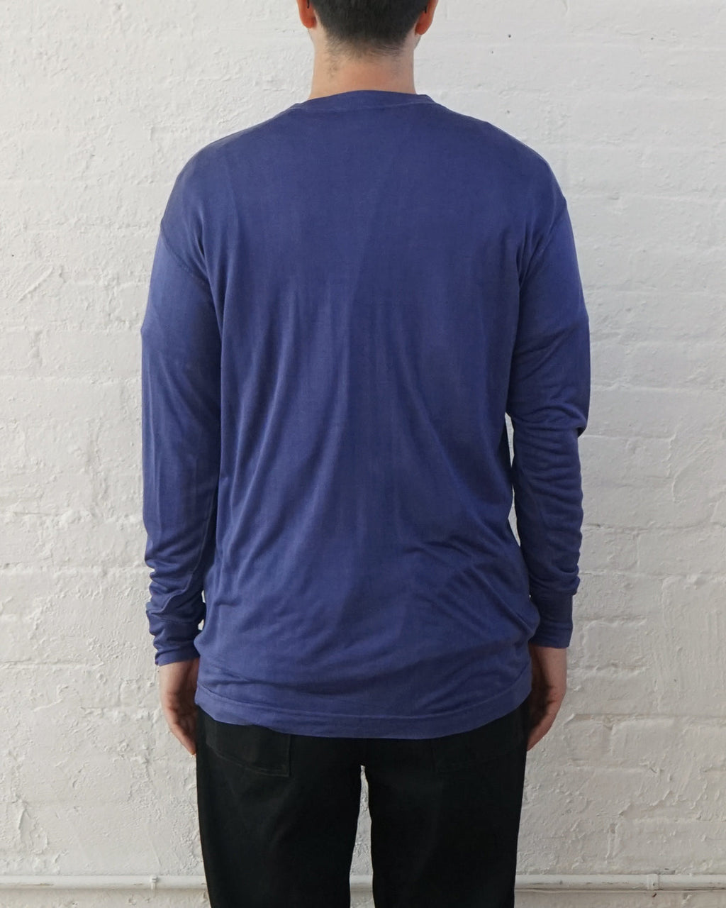 Silk Front V Tee L/S / Purple