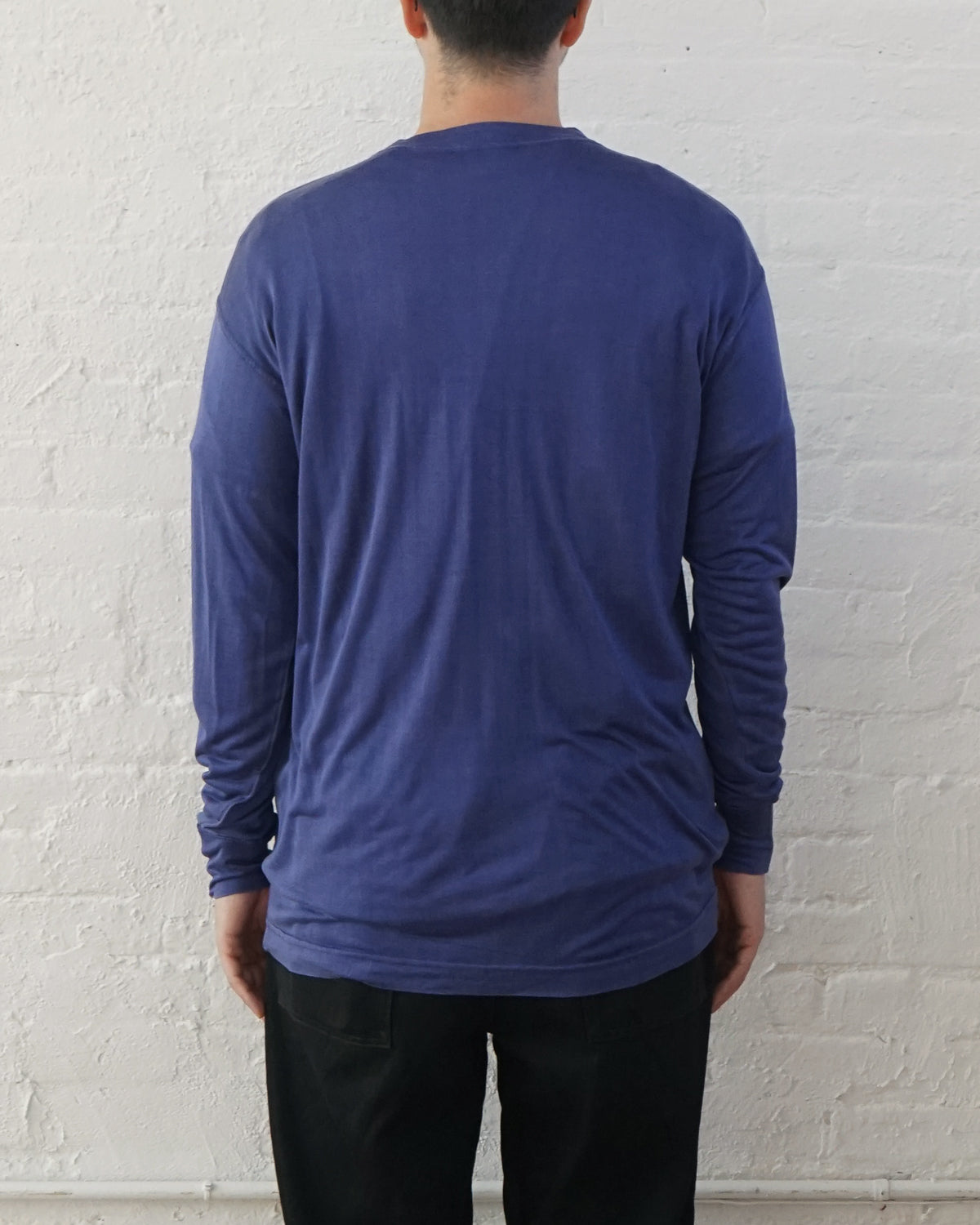 Silk Front V Tee L/S / Purple