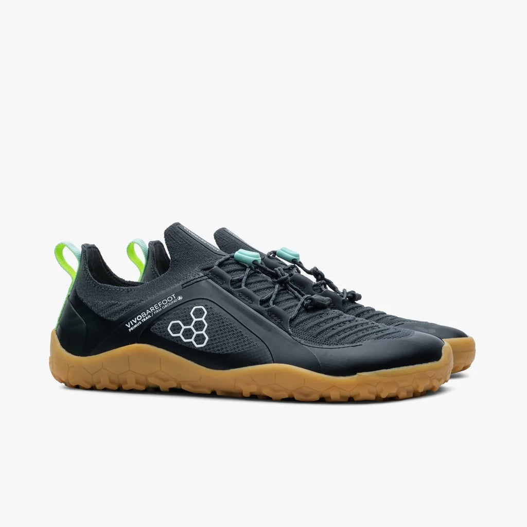 Vivobarefoot Men's Primus Trail Knit FG in Graphite Gum