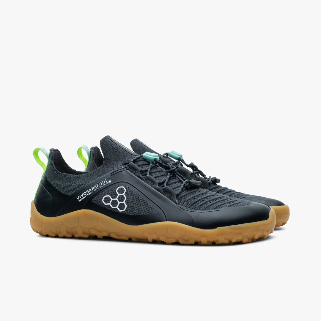 Vivobarefoot Men's Primus Trail Knit FG in Graphite Gum